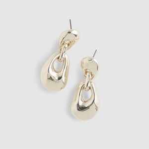 NWT Madewell Sculpted Drop Earrings in Warm Silver